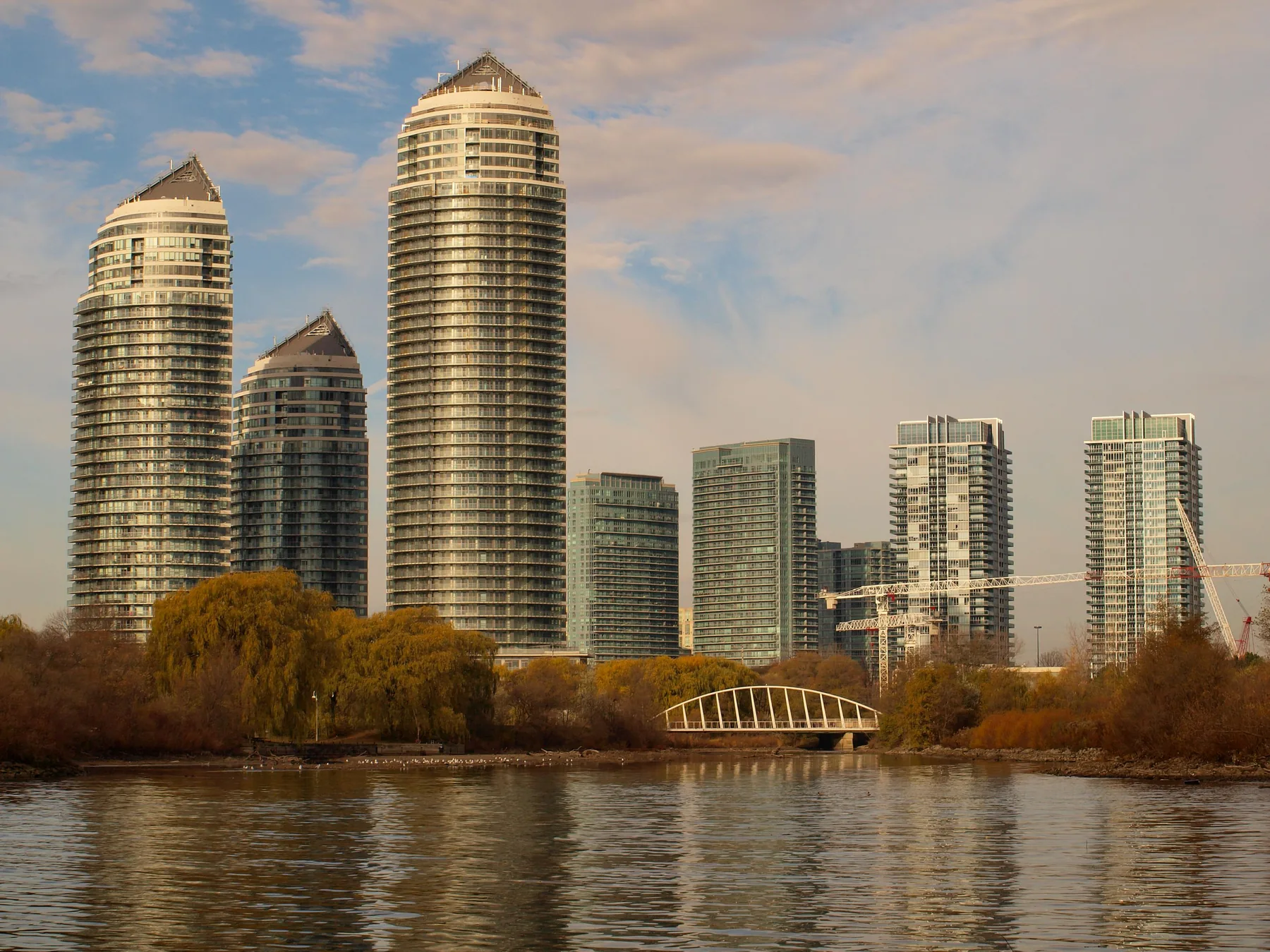 Humber Bay Park and the Humber Bay Arch Bridge in the Stonegate-Queensway area of Etobicoke